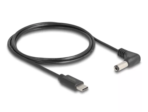 Delock USB Type-C  tápkábel - DC 5,5 x 2,5 mm méretű apa hajlított 1,5 m (DL-85399)