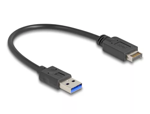 Delock USB 10 Gbps kábel E-típusú A kulcsos USB 20 tűs apa   A-típusú USB apa 30 cm (DL-85449)