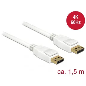   Delock Kábel Displayport 1.2 dugó > Displayport dugó 4K 60 Hz 1,5 m (DL-85509)