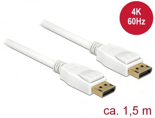 Delock Kábel Displayport 1.2 dugó > Displayport dugó 4K 60 Hz 1,5 m (DL-85509)