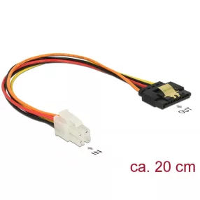 Delock P4 kábel apa > SATA 15 tus anya 20 cm (DL-85519)