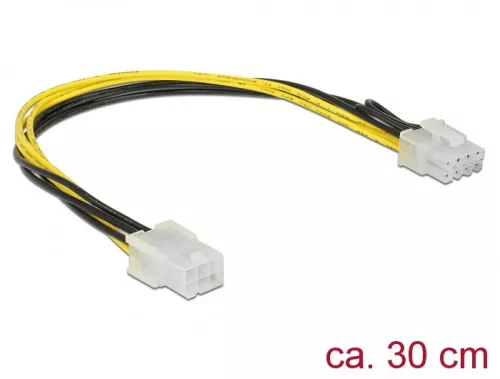 Delock PCI Express tápkábel 6 tűs hüvely > 8 tűs dugó 30 cm (DL-85535)