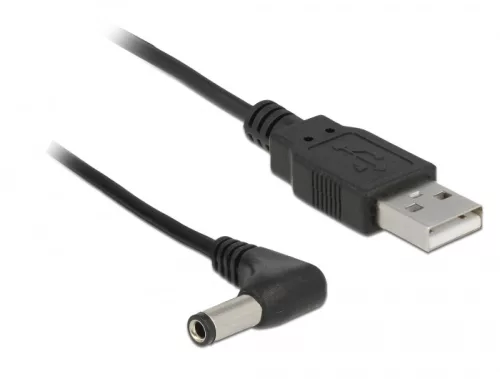 Delock USB tápkábel DC 5,5 x 2,5 mm-es 90 -os apára 1,5 m (DL-85588)
