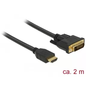 Delock HDMI - DVI 24+1 kétirányú kábel 2 m (DL-85654)