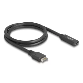   Delock USB 10 Gbps E-típusú A-kulcs kábel 20 tűs apa - USB Type-C  anya 70 cm (DL-85666)