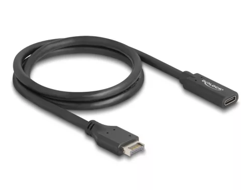 Delock USB 10 Gbps E-típusú A-kulcs kábel 20 tűs apa - USB Type-C  anya 70 cm (DL-85666)