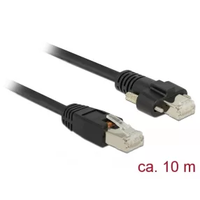  Delock 10 m-es RJ45 dugó > RJ45 dugó csavarokkal csatlakozós Cat.6 SSTP kábel (DL-85672)