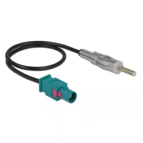   Delock Antenna kábel FAKRA Z dugó > DIN dugó RG-174 32 cm fekete (DL-85720)