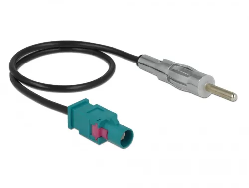Delock Antenna kábel FAKRA Z dugó > DIN dugó RG-174 32 cm fekete (DL-85720)