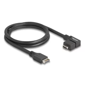   Delock USB 10 Gbps E-típusú A-kulcs kábel 20 tűs apa - USB Type-C  anya ívelt 70 cm (DL-85759)