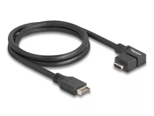 Delock USB 10 Gbps E-típusú A-kulcs kábel 20 tűs apa - USB Type-C  anya ívelt 70 cm (DL-85759)