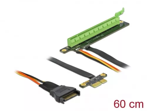 Delock PCI Express Riser kártya x1 - x16 hajlékony kábellel, 80 cm (DL-85763)