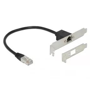   Delock Hálózat Bővítő Kábel RJ45 Cat.5e 30 cm általános vagy LP rekesz edénnyel (slot bracket) (DL-85803)