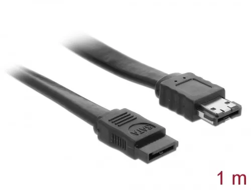 Delock Kábel SATA 3 Gb/s hüvely > eSATA hüvely 1 m fekete (DL-85810)