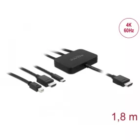   Delock USB-C , HDMI vagy mini DisplayPort 4K HDMI 1,8 m adapterkábelhez (DL-85830)