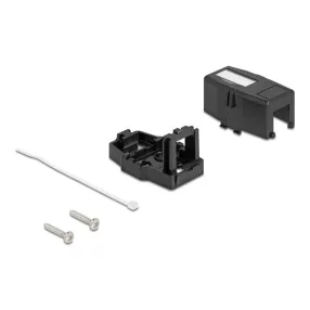   Delock Keystone Felületre Épített Doboz 1 Port mágneses gombbal, fekete színű (DL-85840)