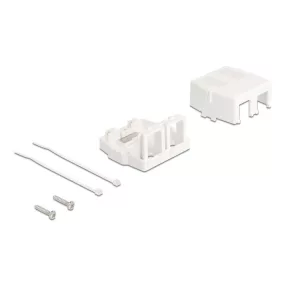   Delock Keystone Felületre Épített Doboz 2 Port mágneses gombbal, fehér színű (DL-85843)