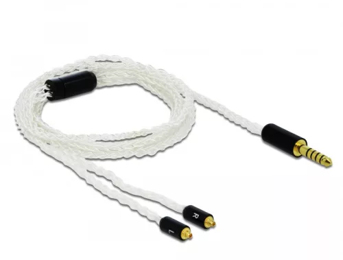 Delock Audio kábel 4,4 mm 5 tűs sztereo jack apa - 2 x MMCX apa 1,20 m (DL-85846)