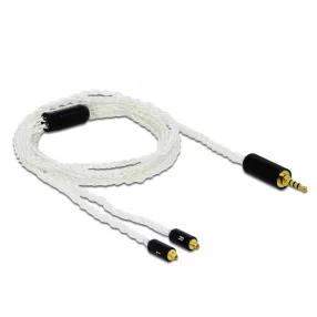   Delock Audio kábel 2,5 mm 4 tűs sztereo jack apa - 2 x MMCX apa 1,20 m (DL-85848)