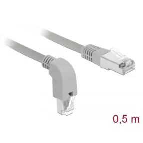   Delock Hálózati kábel RJ45 Cat.5e SF/UTP, lefelé néző / egyenes 0,5 m (DL-85855)
