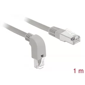   Delock Hálózati kábel RJ45 Cat.6 S/FTP, lefelé néző / egyenes 1 m (DL-85865)