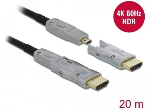 Delock Aktív optikai kábel HDMI 4K 60 Hz 20 m