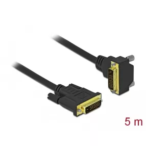  Delock DVI kábel 24+1 apa - 24+1 apa hajlított 5 m (DL-85896)