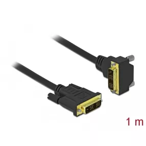   Delock DVI kábel 18+1 apa - 18+1 apa hajlított 1 m (DL-85901)