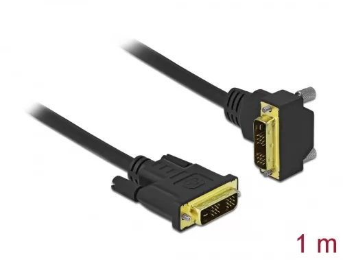 Delock DVI kábel 18+1 apa - 18+1 apa hajlított 1 m (DL-85901)