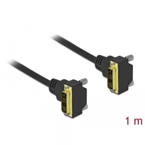   Delock DVI kábel 18+1 apa hajlított - 18+1 apa hajlított 1 m (DL-85905)