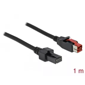   Delock PoweredUSB kábel apa 24 V > 2 x 4 tűs apa, 1 m, POS nyomtatókhoz és csatlakozókhoz (DL-85950)