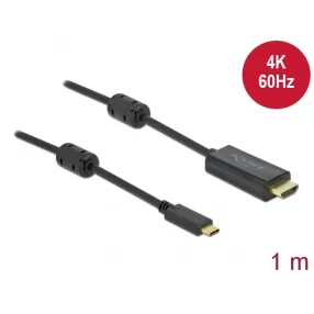   Delock Aktív USB Type-C  - HDMI kábel (DP Alt Mode) 4K 60 Hz 1 méter hosszú (DL-85969)