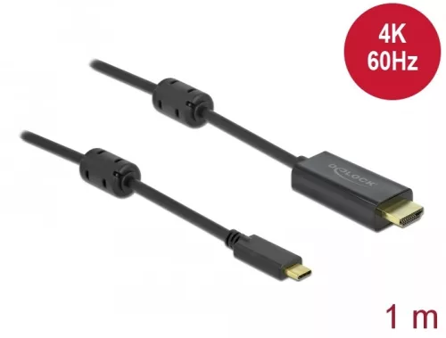 Delock Aktív USB Type-C  - HDMI kábel (DP Alt Mode) 4K 60 Hz 1 méter hosszú (DL-85969)