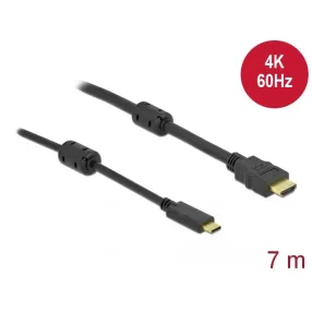   Delock Aktív USB Type-C  - HDMI kábel (DP Alt Mode) 4K 60 Hz 7 méter hosszú (DL-85973)