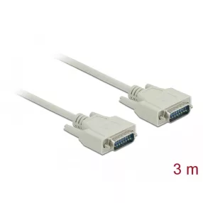 Delock Sub-D15-ös soros kábell, apa-apa, 3 m (DL-85977)