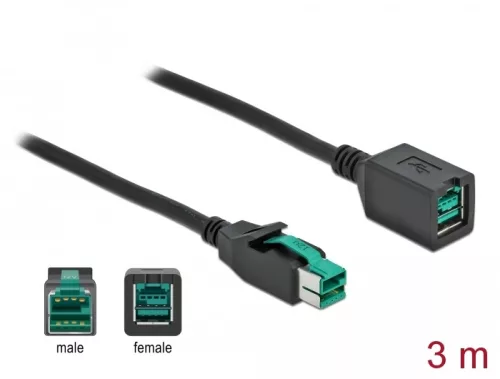 Delock PoweredUSB bővítőkábel 12 V 3 m (DL-85982)