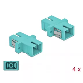   Delock SC optikai szálas csatlakozó simplex anya - SC simplex anya, multimódosú 4 db. világoskék (DL-85994)