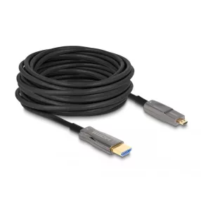   Delock Aktív Optikai 5 az 1-ben HDMI kábel 8K 60 Hz 15 m (DL-86006)
