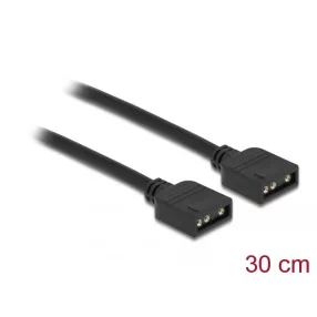   Delock RGB csatlakozó kábel 3 tűs 5 V-s RGB / ARGB LED fényhez 30 cm hosszú (DL-86013)