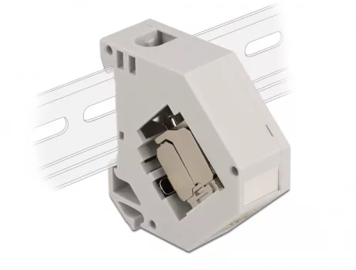 Delock DIN sín adapter Keystone modullal RJ45 anya Cat.6A LSA (DL-86014)