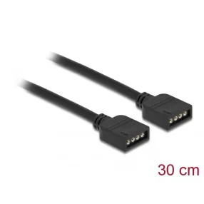   Delock RGB csatlakozó kábel 4 tűs 12 V-s RGB LED fényhez 30 cm hosszú (DL-86015)