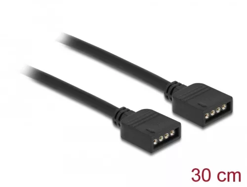 Delock RGB csatlakozó kábel 4 tűs 12 V-s RGB LED fényhez 30 cm hosszú (DL-86015)