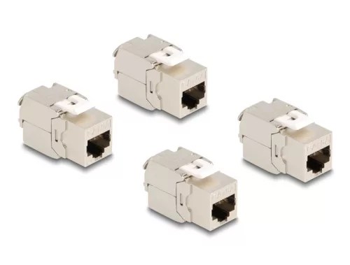 Delock Keystone modul, RJ45-aljzat Cat.6A STP 4 db.-os (DL-86050)