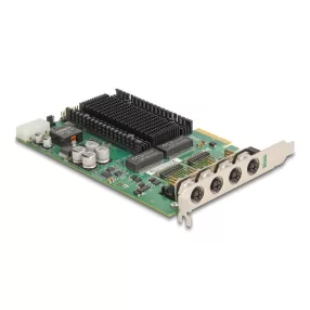   Delock PCI Express x4 kártya - 4 x M12 Gigabit LAN PoE+ (DL-86054)