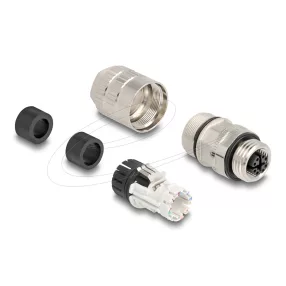   Delock M12 hüvely szerelvény 8 tűs X kódolt Cat.6A (DL-86056)