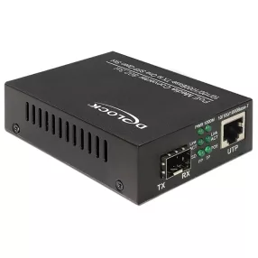   Delock PoE+ média átalakító 10/100/1000Base-T SFP-re (DL-86180)
