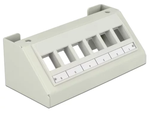 Delock Keystone Multimédiás Panel 6 Portos szürke (DL-86218)
