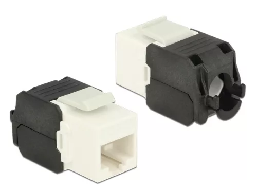 Delock Keystone modul RJ45 csatlakozó > LSA Cat.6A UTP fehér (DL-86266)