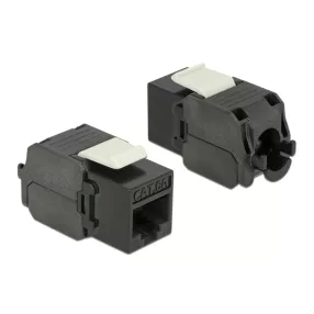  Delock Keystone modul RJ45-csatlakozó > LSA Cat.6A UTP fekete (DL-86267)