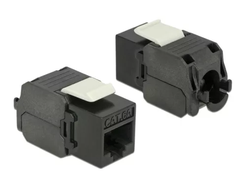 Delock Keystone modul RJ45-csatlakozó > LSA Cat.6A UTP fekete (DL-86267)